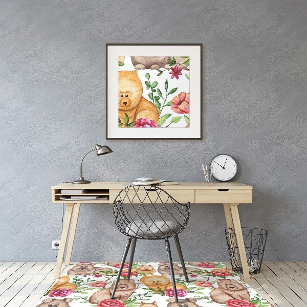 Alfombra para silla de escritorio Chow chow dogs