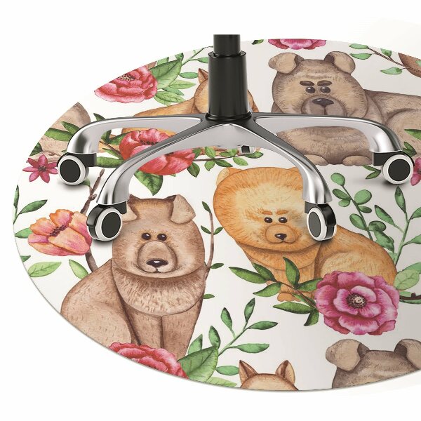 Alfombra para silla de escritorio Chow chow dogs