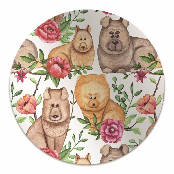 Alfombra para silla de escritorio Chow chow dogs
