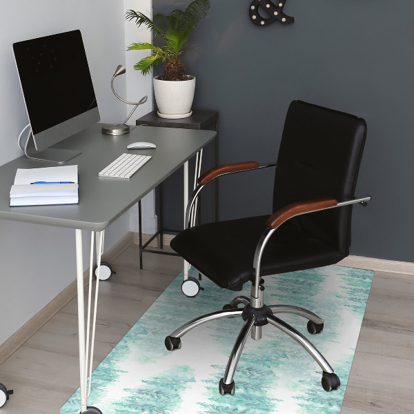 Alfombrilla para silla de escritorio Bosque pintado