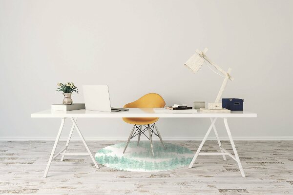Alfombrilla para silla de escritorio Bosque pintado