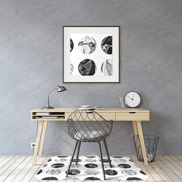 Alfombra silla ordenador Luna estampada