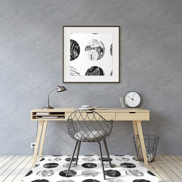 Alfombra silla ordenador Luna estampada