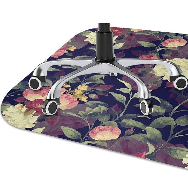 Alfombra para silla de escritorio Flores vintage
