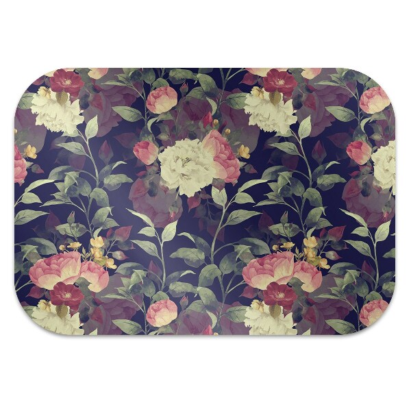 Alfombra para silla de escritorio Flores vintage