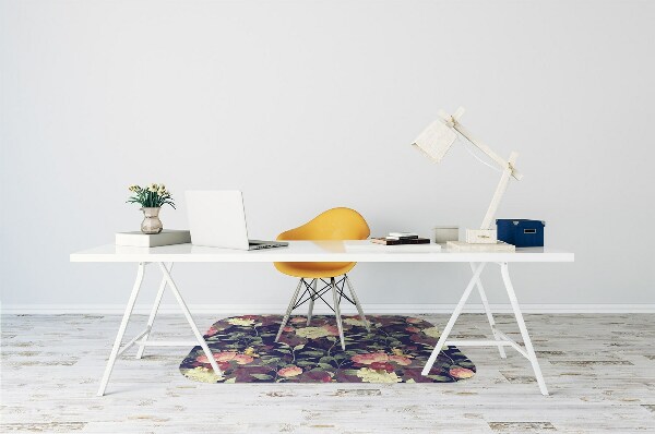 Alfombra para silla de escritorio Flores vintage