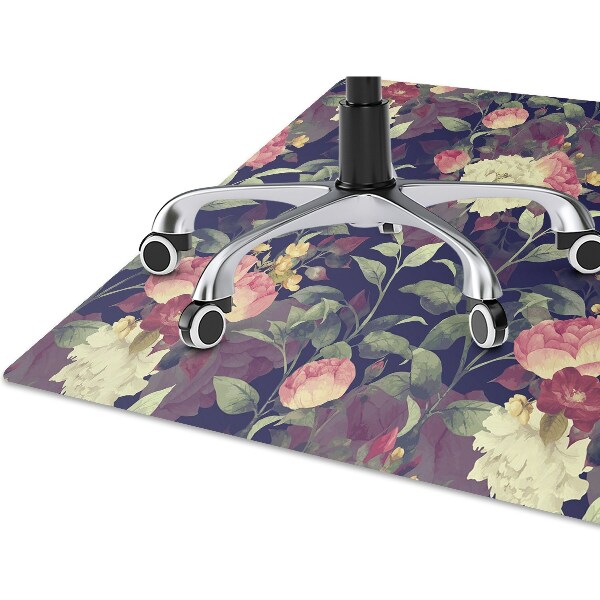 Alfombra para silla de escritorio Flores vintage