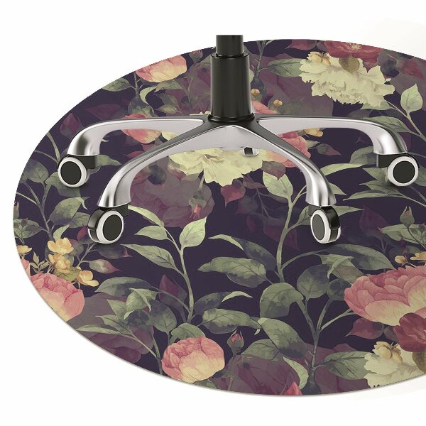 Alfombra para silla de escritorio Flores vintage