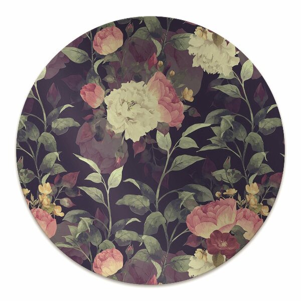 Alfombra para silla de escritorio Flores vintage