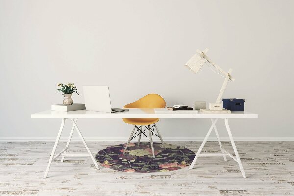 Alfombra para silla de escritorio Flores vintage