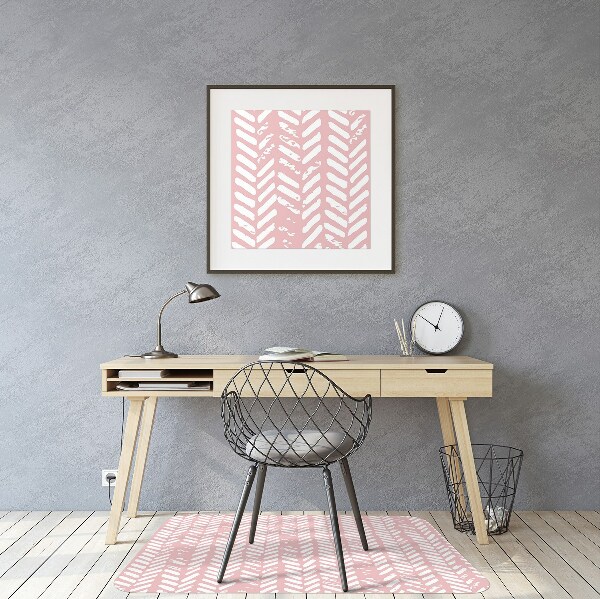 Alfombra para silla de escritorio Herringbone rosa