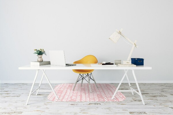 Alfombra para silla de escritorio Herringbone rosa