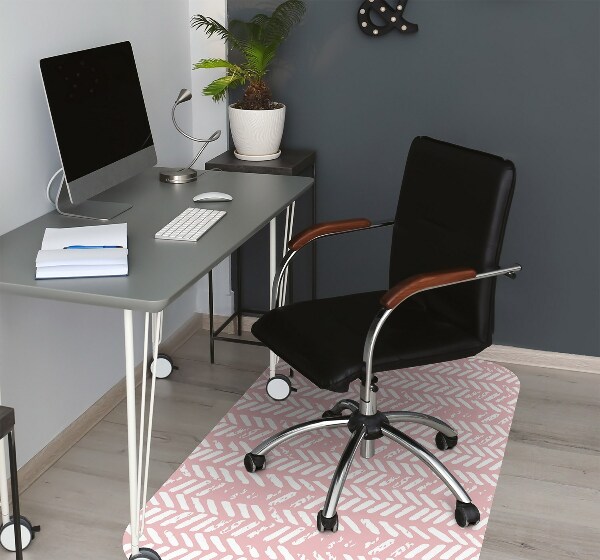 Alfombra para silla de escritorio Herringbone rosa