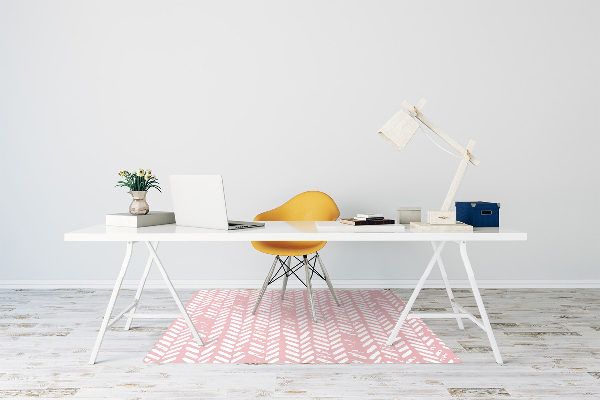 Alfombra para silla de escritorio Herringbone rosa