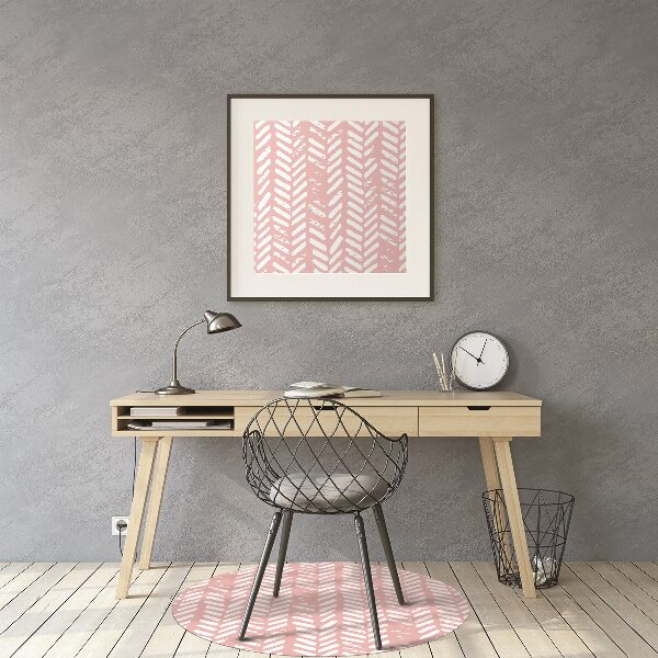 Alfombra para silla de escritorio Herringbone rosa