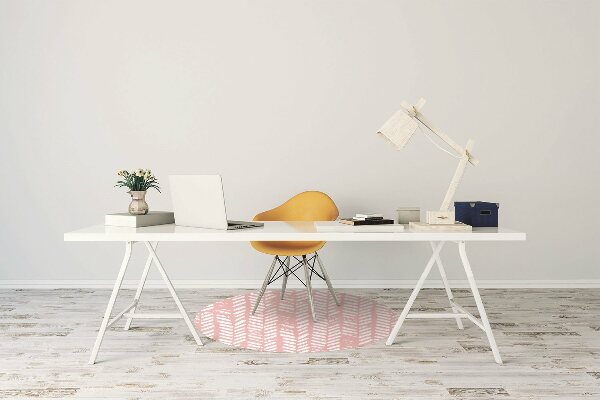 Alfombra para silla de escritorio Herringbone rosa