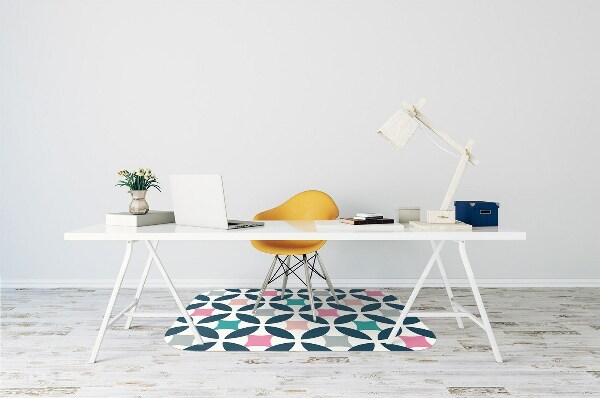 Alfombra para silla de escritorio Patrón retro pastel