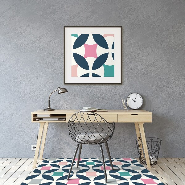 Alfombra para silla de escritorio Patrón retro pastel