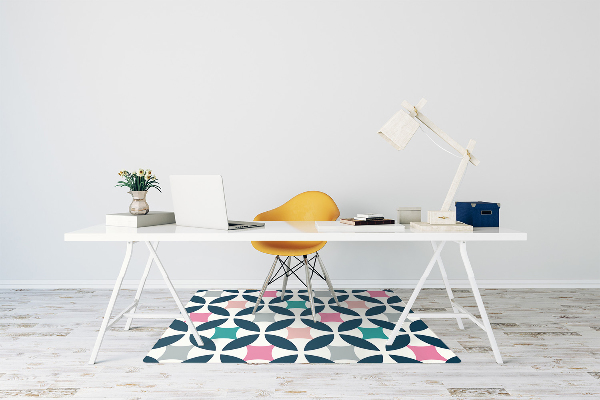 Alfombra para silla de escritorio Patrón retro pastel
