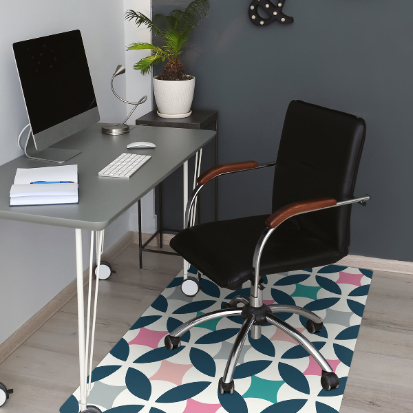 Alfombra para silla de escritorio Patrón retro pastel
