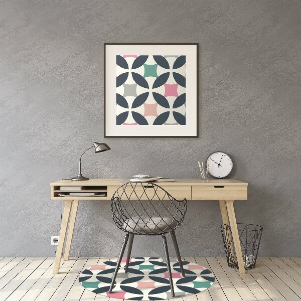 Alfombra para silla de escritorio Patrón retro pastel
