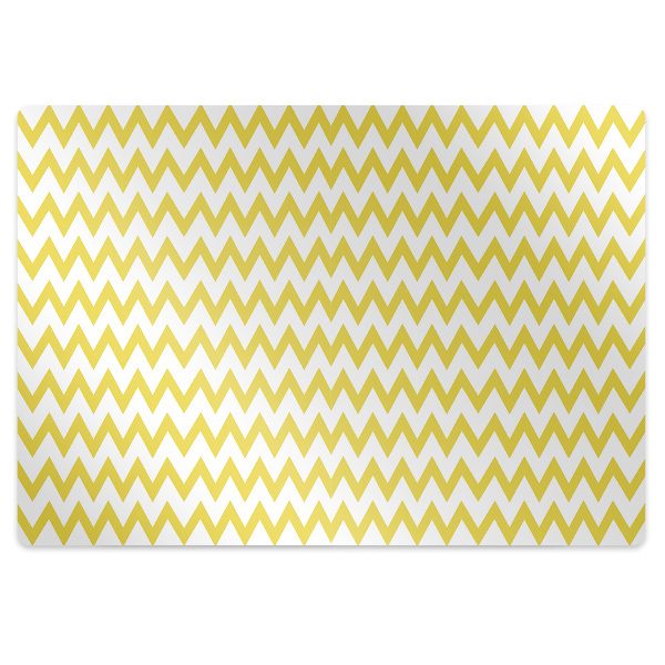 Alfombra silla ordenador Zigzags amarillos