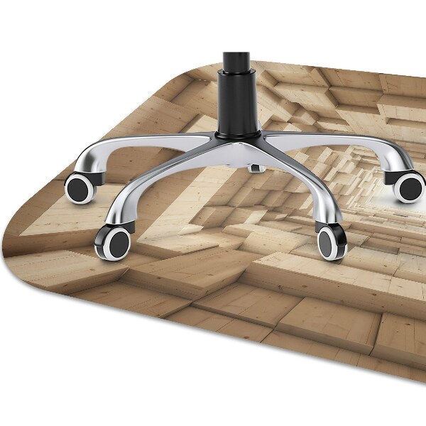 Alfombrilla para silla de escritorio Abstracción de la madera