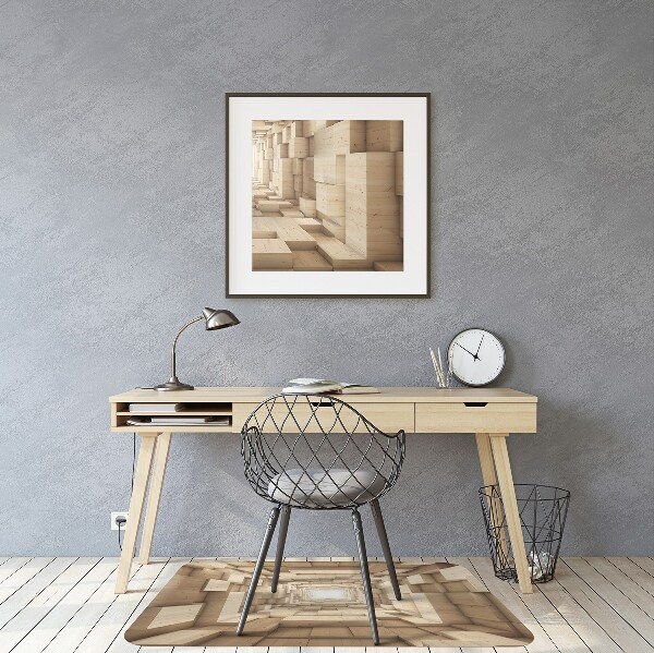 Alfombrilla para silla de escritorio Abstracción de la madera