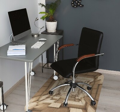 Alfombrilla para silla de escritorio Abstracción de la madera