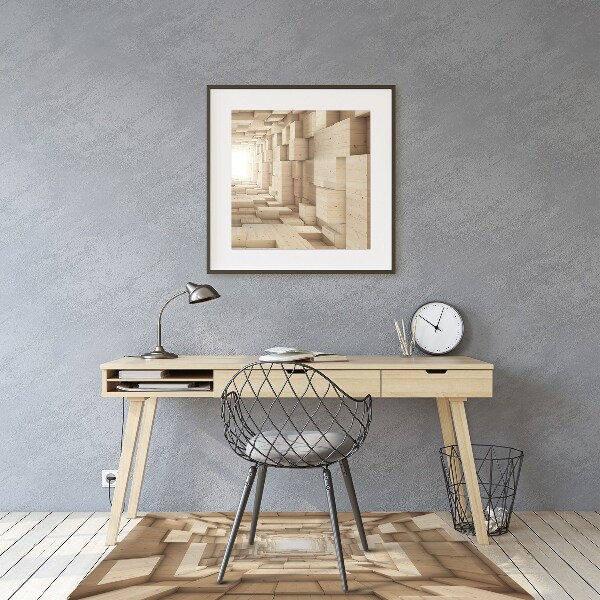 Alfombrilla para silla de escritorio Abstracción de la madera