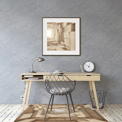 Alfombrilla para silla de escritorio Abstracción de la madera