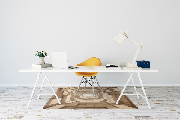Alfombrilla para silla de escritorio Abstracción de la madera