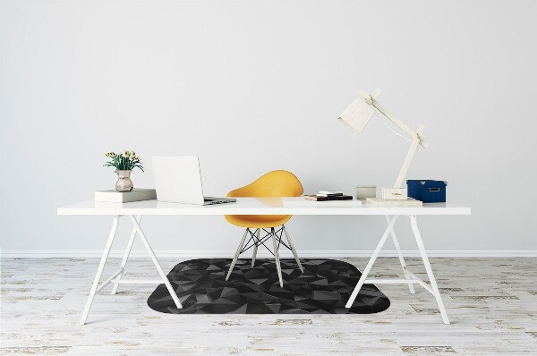 Alfombrilla para silla de escritorio Abstracción negra