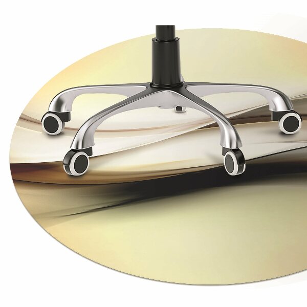 Alfombra silla ordenador Abstracción beige