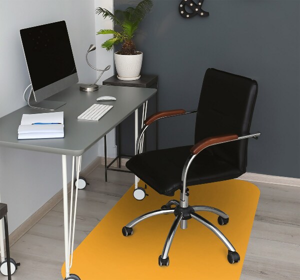 Alfombra silla ordenador Color amarillo oscuro