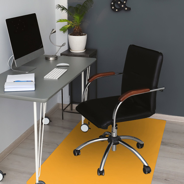 Alfombra silla ordenador Color amarillo oscuro
