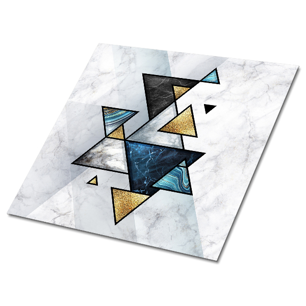 Losetas vinílicas adhesivas Abstracción de triángulos de mármol