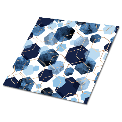Baldosas vinílicas Abstracción azul geométrica