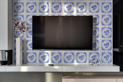 Revestimiento de pared de PVC Flor de azulejos