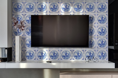 Revestimiento de pared de PVC Molino de viento de estilo azulejos