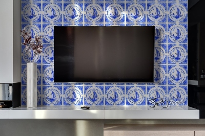 Revestimiento de pared de PVC Bote decorativo azulejos