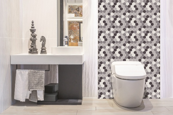 Revestimiento pared pvc Hexágonos