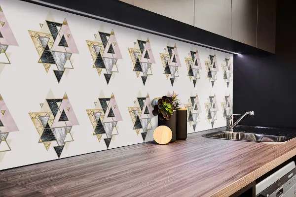 Revestimiento de pared de PVC Panel de piso de triángulo geométrico