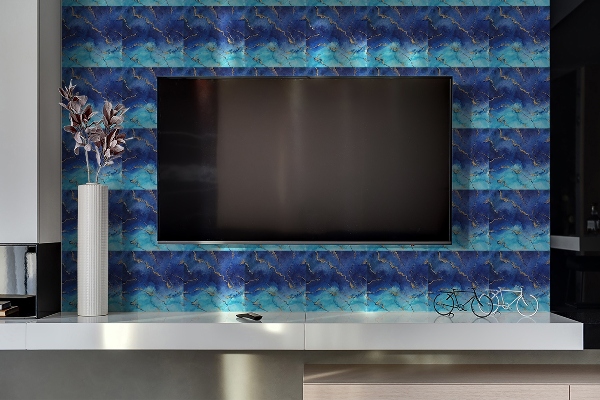 Revestimiento pared pvc Mármol azul