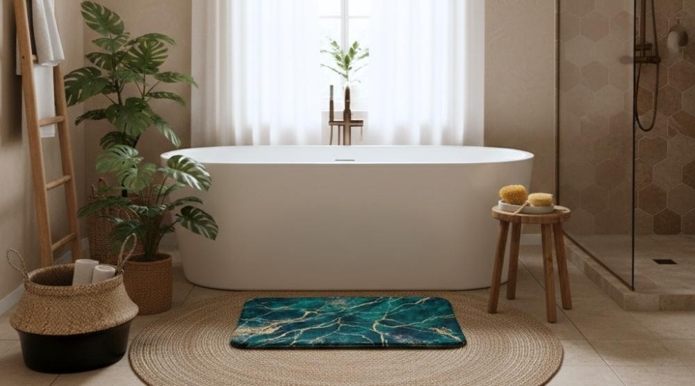 Baño beige: elegancia, paz y estilo.
