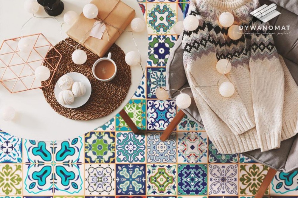 Figuras geométricas en alfombras vinílicas